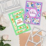 3 PCS Rectangular Metal Cutting Dies for Card Making