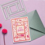 3 PCS Rectangular Metal Cutting Dies for Card Making