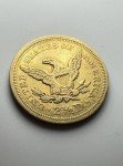 1851 Gold Quarter Eagle Liberty Coin with Luster