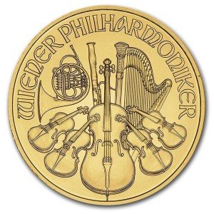Austria 1/10 oz Gold Philharmonic Coin