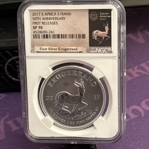 2017 Krugerrand Silver 1 oz Coin NGC 70