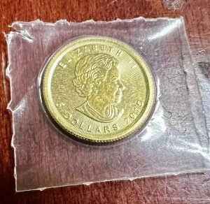 2015 Canadian Gold Maple Leaf Coin 1/10 oz