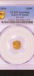 1854 Liberty Head California Gold Coin