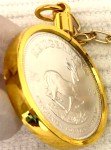 Krugerrand 1 oz Silver Coin Keychain
