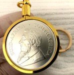 Krugerrand 1 oz Silver Coin Keychain
