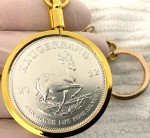 Krugerrand 1 oz Silver Coin Keychain
