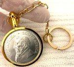 Krugerrand 1 oz Silver Coin Keychain