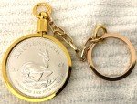 Krugerrand 1 oz Silver Coin Keychain