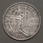 1883 Switzerland Lugano Shooting Festival 5 Francs
