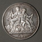 1883 Switzerland Lugano Shooting Festival 5 Francs