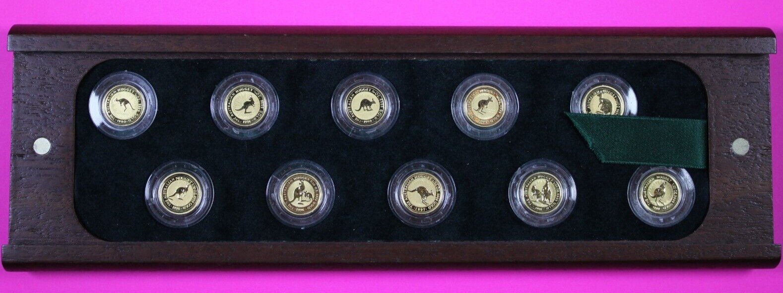 1990-1999 Gold Kangaroo Nugget 10 Coin Set