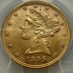 1895 Liberty Head $5 Gold Half Eagle Coin