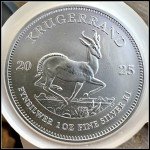 2025 1 oz Silver Krugerrand Coin - South Africa