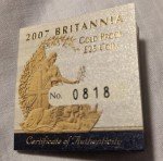 2007 1/4 oz Gold Britannia Coin with Box