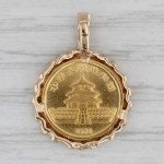 1984 5 Yuan Chinese Panda Coin in 14k Bezel