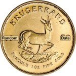 Gold Plated 1 oz South Africa Krugerrand Coin