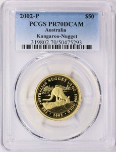 2002-P Australia 1/2 oz Gold Kangaroo Coin