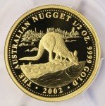 2002-P Australia 1/2 oz Gold Kangaroo Coin