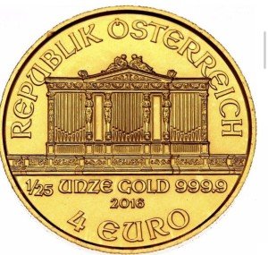 Austria 1/25 oz Gold Philharmonic Coin 2018