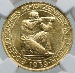 1939 Lucerne Antique Swiss 100 Francs Coin