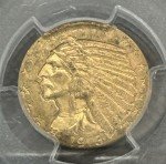 1913 $5 Indian Gold Half Eagle Coin - MS-62