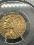 1913 $5 Indian Gold Half Eagle Coin - MS-62