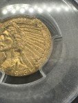 1913 $5 Indian Gold Half Eagle Coin - MS-62