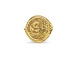 14k Yellow Gold Panda Bear Coin Ring
