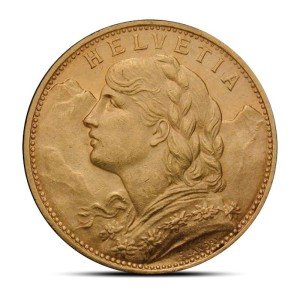 Swiss 20 Franc Gold Coin - Mixed Design