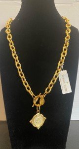 Susan Shaw 24kt Gold Swiss Franc Necklace 16