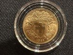 1922 Swiss Gold 20 Francs Helvetia Coin