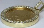 South Krugerrand Pendant with Lab-Created Diamond