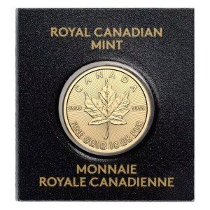2024 1g Gold Maple Leaf Coin with Assay Card