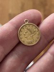 1861 US Gold Quarter Eagle Civil War Coin