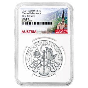 2024 1.50 Euro Silver Austrian Philharmonic Coin