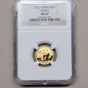 2012 China Panda 50 Yuan 1/10oz Gold Coin
