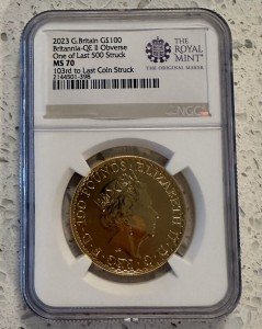 U.K. 2023 £100 1oz Queen Elizabeth Gold Coin