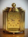 1960 Andre Wyler French Bronze Amphitheater Clock