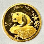 1999 Gold Panda 1/20 oz Chinese Gold Coin