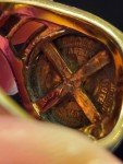 Women's Krugerrand Coin & Diamond Ring Size 7