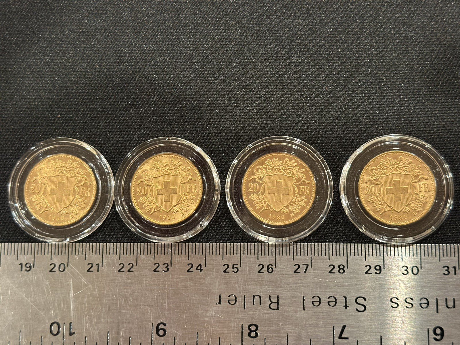 1930 Swiss Gold 20 Francs Helvetia Coin