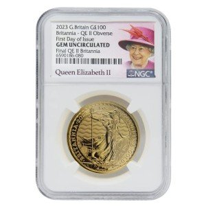 2023 1 oz Gold Britannia Queen Coin