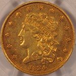 1834 $5 Classic Head Gold Half-Eagle Coin