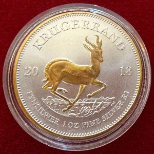2018 South African Krugerrand 1 Oz Silver Coin