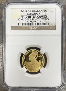 2015 Great Britain Gold Britannia PF70 Limited Edition