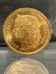 1883 Swiss Confederation Gold Helvetica Coin