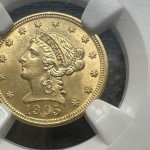 1905 Gold Quarter Eagle Coin - $2.5 Liberty