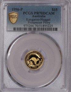 1996-P Australia $15 Kangaroo Nugget Gold Coin