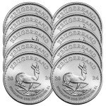 10 x 2024 South Africa Silver Krugerrand Coins
