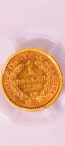 1852 Gold $1 Dollar Coin - Certified Grade